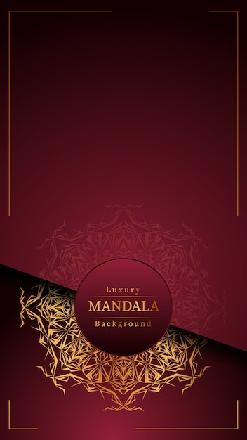 Luxus dekorativer mandala-designhintergrund in der goldfarbe.
