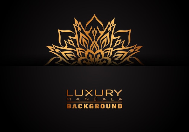 Luxus dekorativer mandala-logo-hintergrund, arabesken-stil