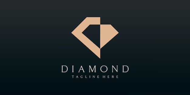 Vektor luxus-diamant-schmuck-logo-vektor-design