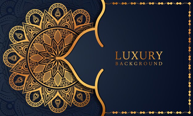 Luxus gold arabesken muster im mandala hintergrund arabisch islamische ostart premium-vektor