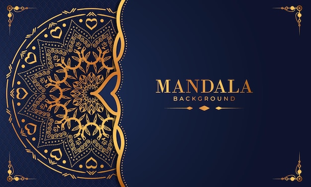 Vektor luxus gold arabesken muster im mandala hintergrund arabisch islamischen osten stil premium-vektor