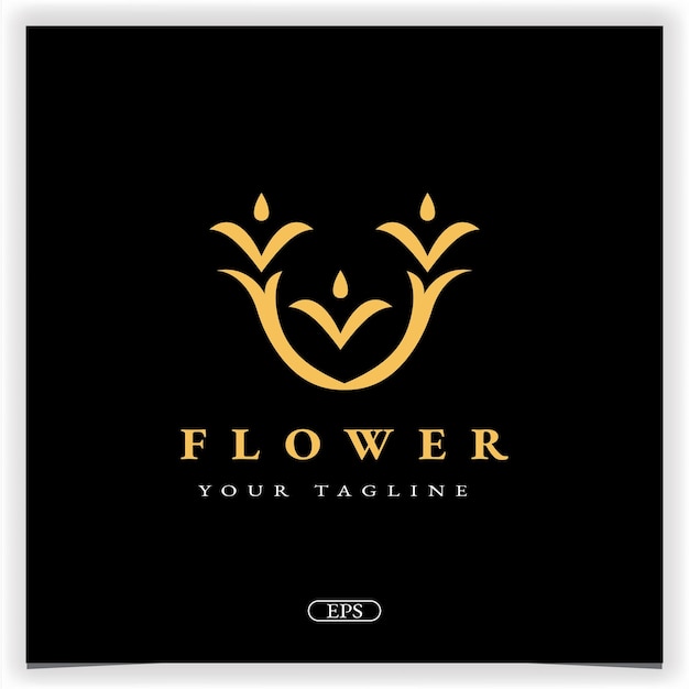 Luxus gold Blume Vintage Logo Design Premium elegante Vorlage Vektor eps 10