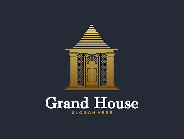 Luxus-gold-grand-house-immobilien-logo-design