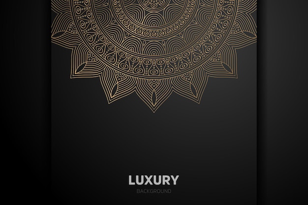 Luxus gold hintergrund schwarzes mandala