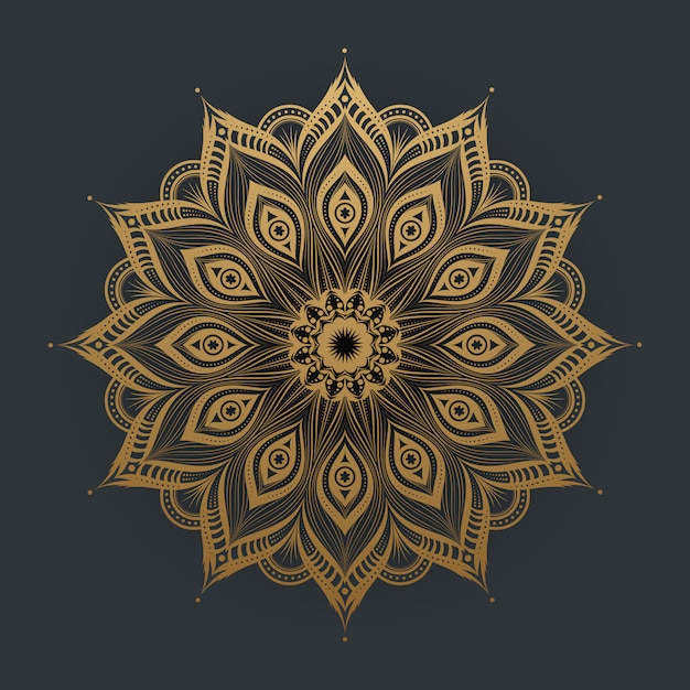 Luxus Gold Mandala Kunst Spitze