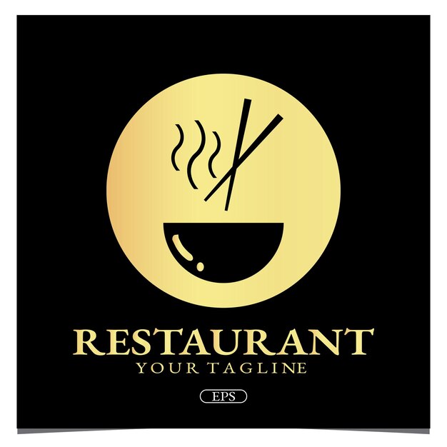 Luxus Gold Restaurant Logo Premium elegante Vorlage Vektor eps 10