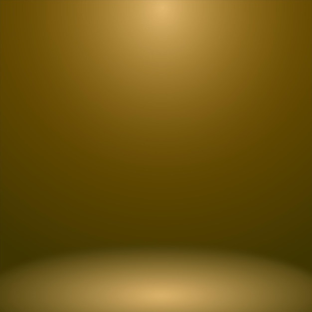 Luxus-Gold-Studio-Raum-Hintergrund mit Spotlights Vorlage für die Anzeige von Produkten