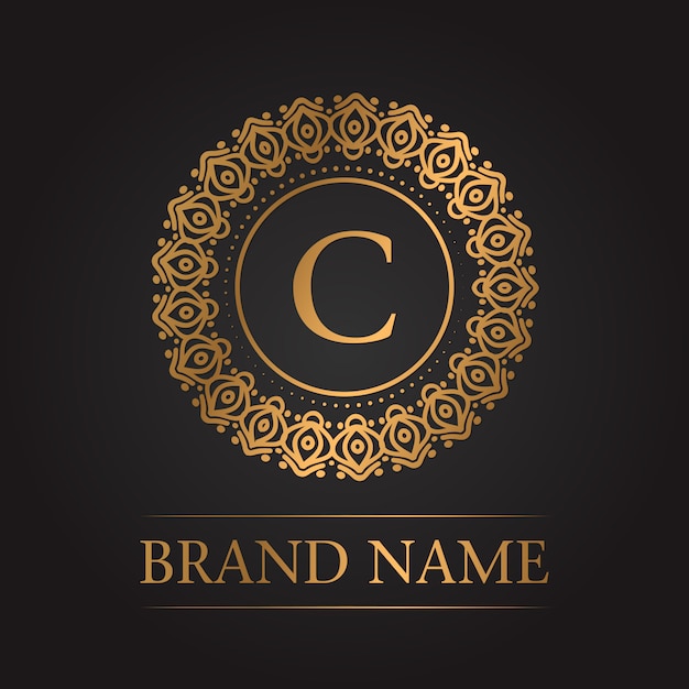 Luxus Gold Vorlage Monogramm
