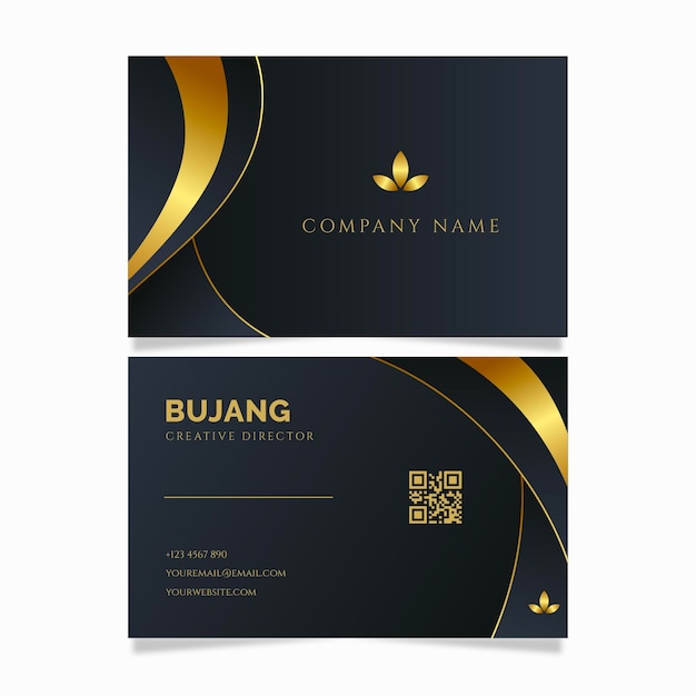 Luxus Golden Line Business Identity Karten Vorlage