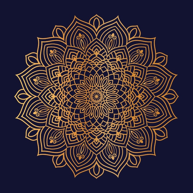 Luxus golden mandala muster hintergrund