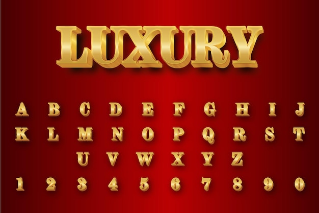 Luxus golden text effekt