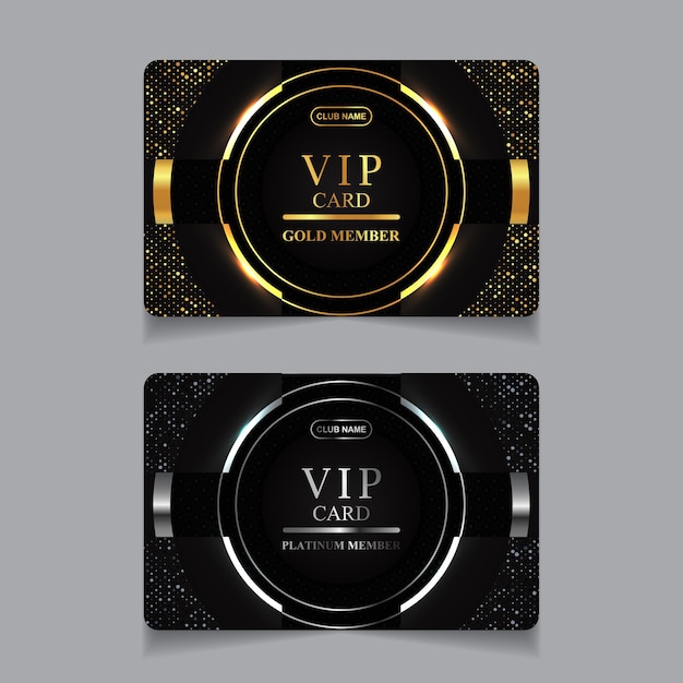 Luxus golden und platin vip-karte design-vorlage