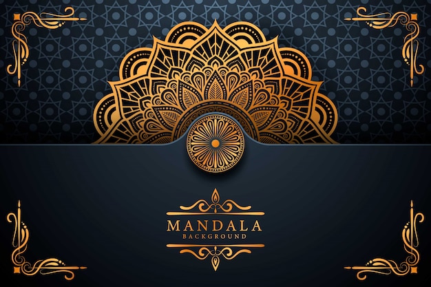 Luxus goldene arabeske mandala hintergrund