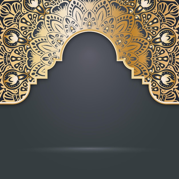 Luxus-Goldrandrahmen islamisches Ornament-Stil-Tor