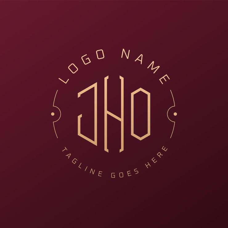 Vektor luxus jho-logo-design elegant letter jho monogram logo minimalist polygon jho logo-design-vorlage