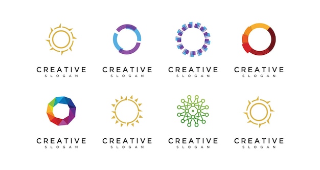 Luxus-kreis-logo-design-icon-sammlung