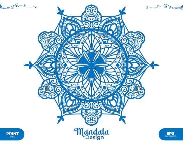 Luxus-kultur-mandala-muster-blume