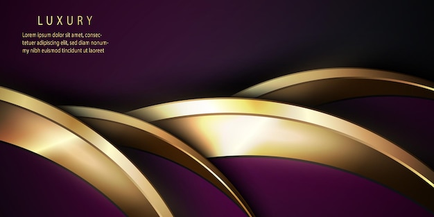 Luxus-Lila- und Goldfarben-Hintergrundbanner