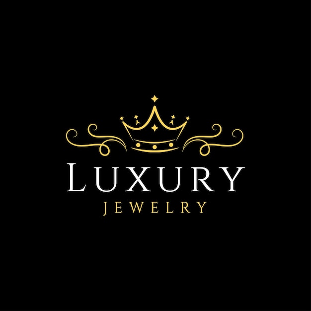 Luxus-Logo-Design mit Krone