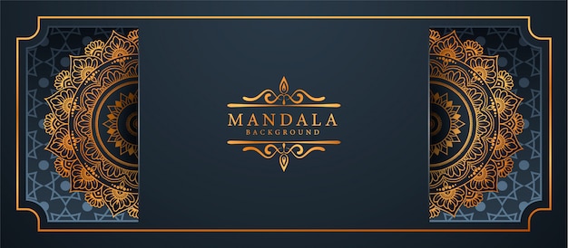 Luxus mandala arabesque banner hintergrund