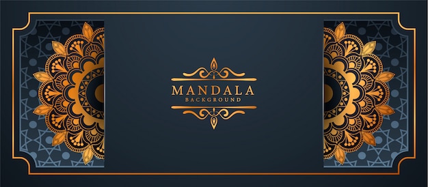Luxus mandala arabesque banner hintergrund