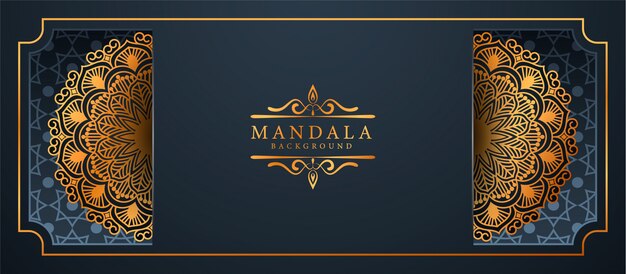 Luxus mandala arabesque banner hintergrund