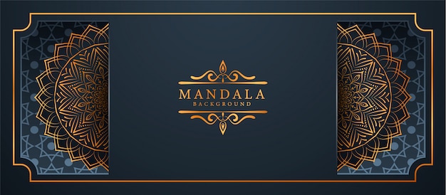 Luxus mandala arabesque banner hintergrund