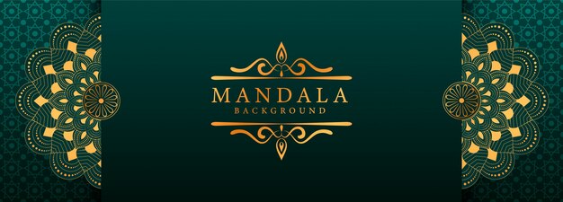 Luxus mandala arabesque web banner style hintergrund