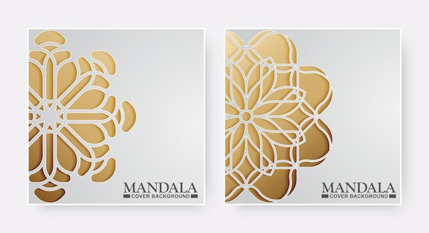 Luxus-mandala-buchcover in gold