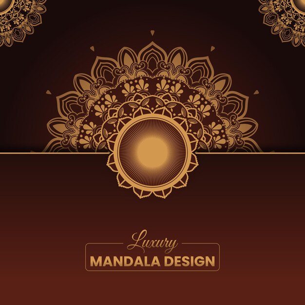 Vektor luxus-mandala dekoratives ethnisches element hintergrunddesign
