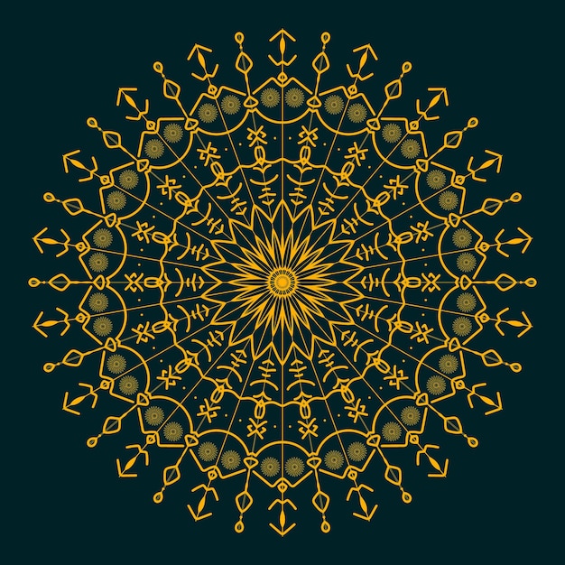 Luxus-mandala-design, goldene mandala-kunst