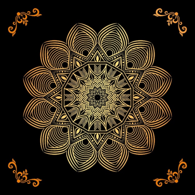 Luxus-Mandala-Design-Hintergrund Vektor