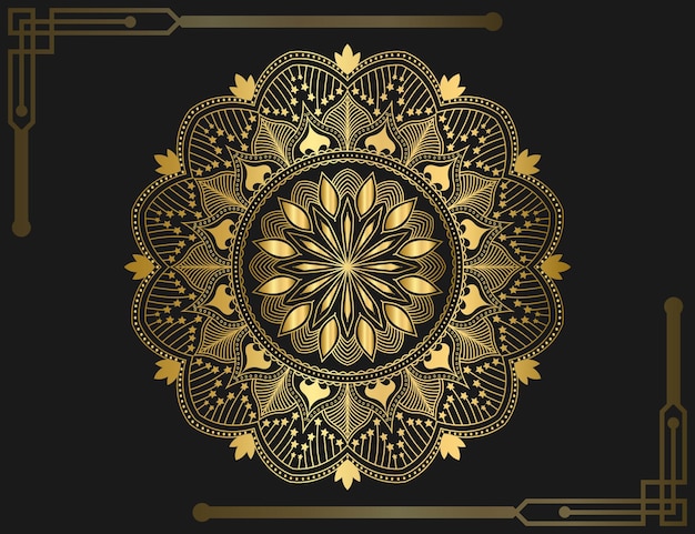 Luxus-Mandala Free Vector Design-Hintergrund