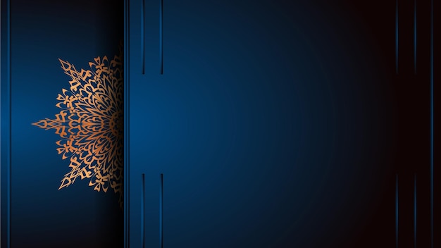Luxus-Mandala-Hintergrund, dekorativer Arabeskenstil mit goldenem Arabeskenmuster, dekorative Mandala-Verzierung für den Druck, Broschüre, Banner, Cover, Poster, Einladungskarte