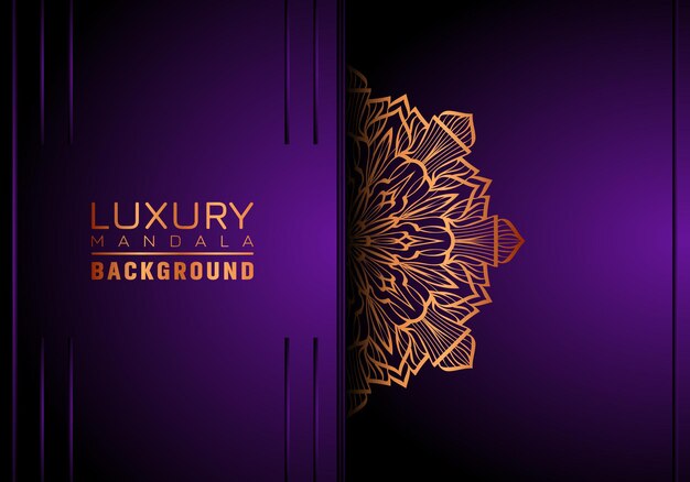 Vektor luxus-mandala-hintergrund, dekorativer arabeskenstil mit goldenem arabeskenmuster, dekorative mandala-verzierung für den druck, broschüre, banner, cover, poster, einladungskarte