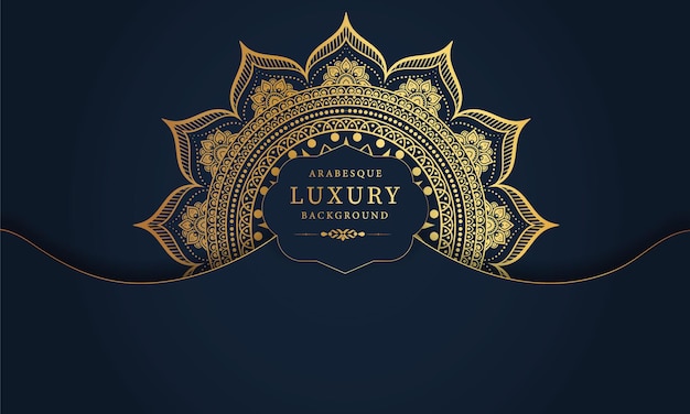 Luxus-Mandala-Hintergrund-Design im arabischen Oststil