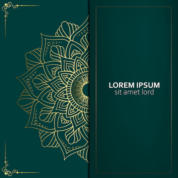 Luxus-mandala-hintergrund mit goldenem arabeskenmuster arabischer islamischer oststil