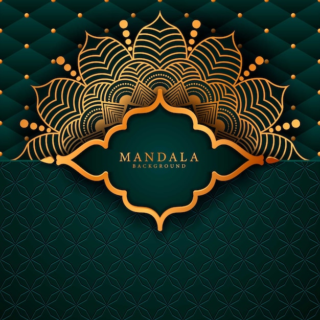 Luxus-Mandala-Hintergrund mit goldenem Arabeskenmuster im arabischen islamischen Stil