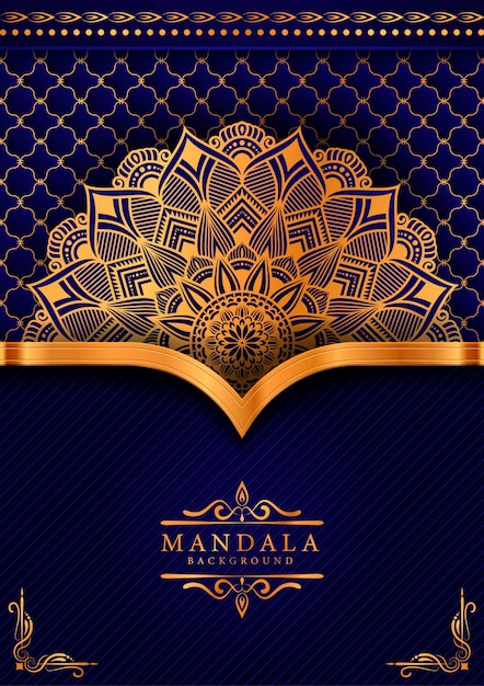 Luxus-Mandala-Hintergrund mit goldenem Arabeskenmuster im arabischen islamischen Stil