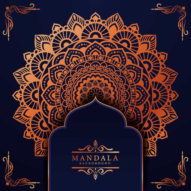 Luxus-mandala-hintergrund mit goldenem arabeskenmuster im arabischen islamischen stil