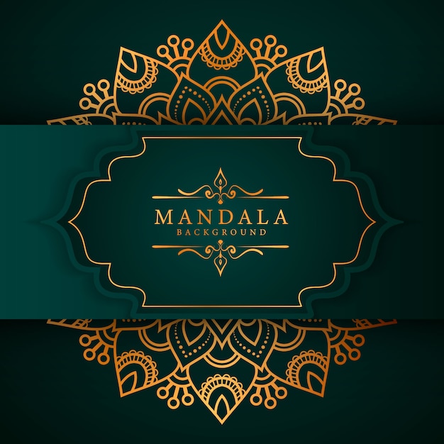 Luxus-mandala-hintergrund mit goldenem arabeskenmuster im arabischen islamischen stil