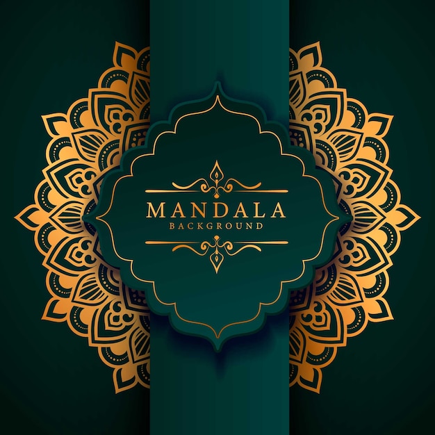 Luxus-Mandala-Hintergrund mit goldenem Arabeskenmuster