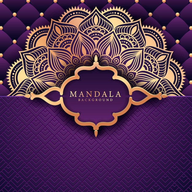 Luxus-Mandala-Hintergrund mit goldenem Arabeskenmuster