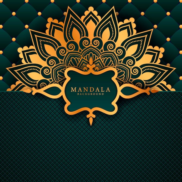 Luxus-mandala-hintergrund mit goldenem arabeskenmuster