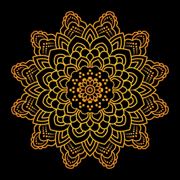 Luxus-mandala-hintergrund mit goldenem muster