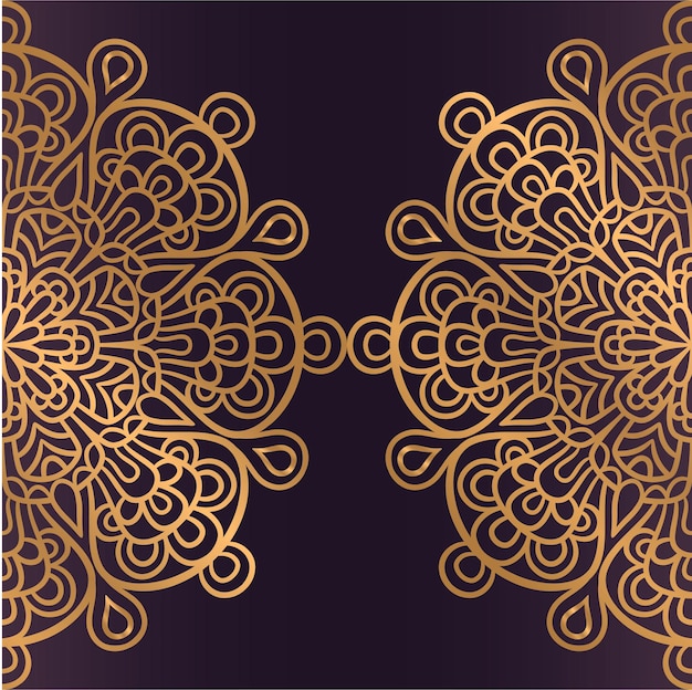 Luxus-mandala-hintergrund mit goldener arabeske, orientalische vektor-verzierung. ethnisches spitzenmuster