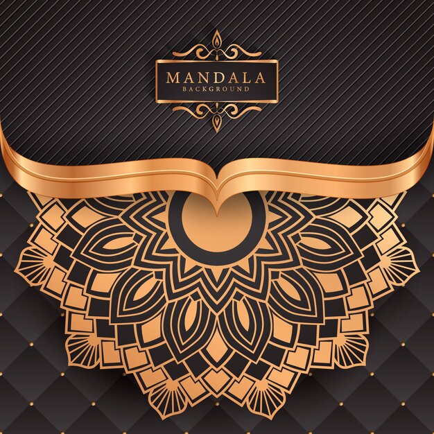 Luxus-mandala-hintergrund mit goldener arabeske