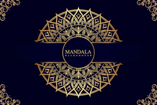 Luxus-mandala-hintergrund mit goldener farbe premium vectorxdxa