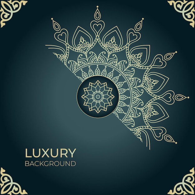 Luxus-mandala-hintergrund mit goldener farbe