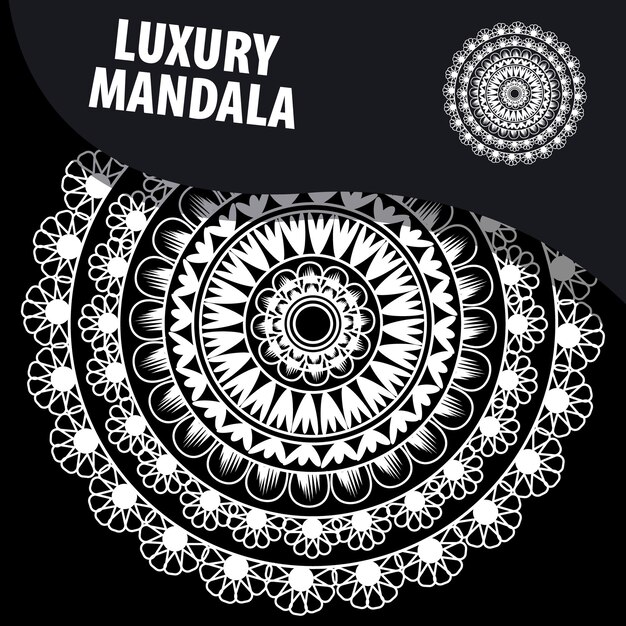 Vektor luxus-mandala-hintergrund